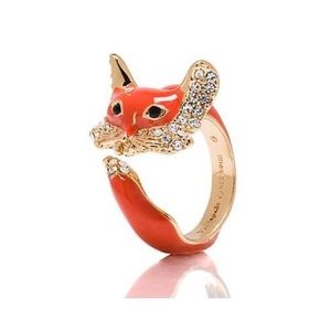 Kate Spade 12k Gold-Plated and Enamel Fox Ring
